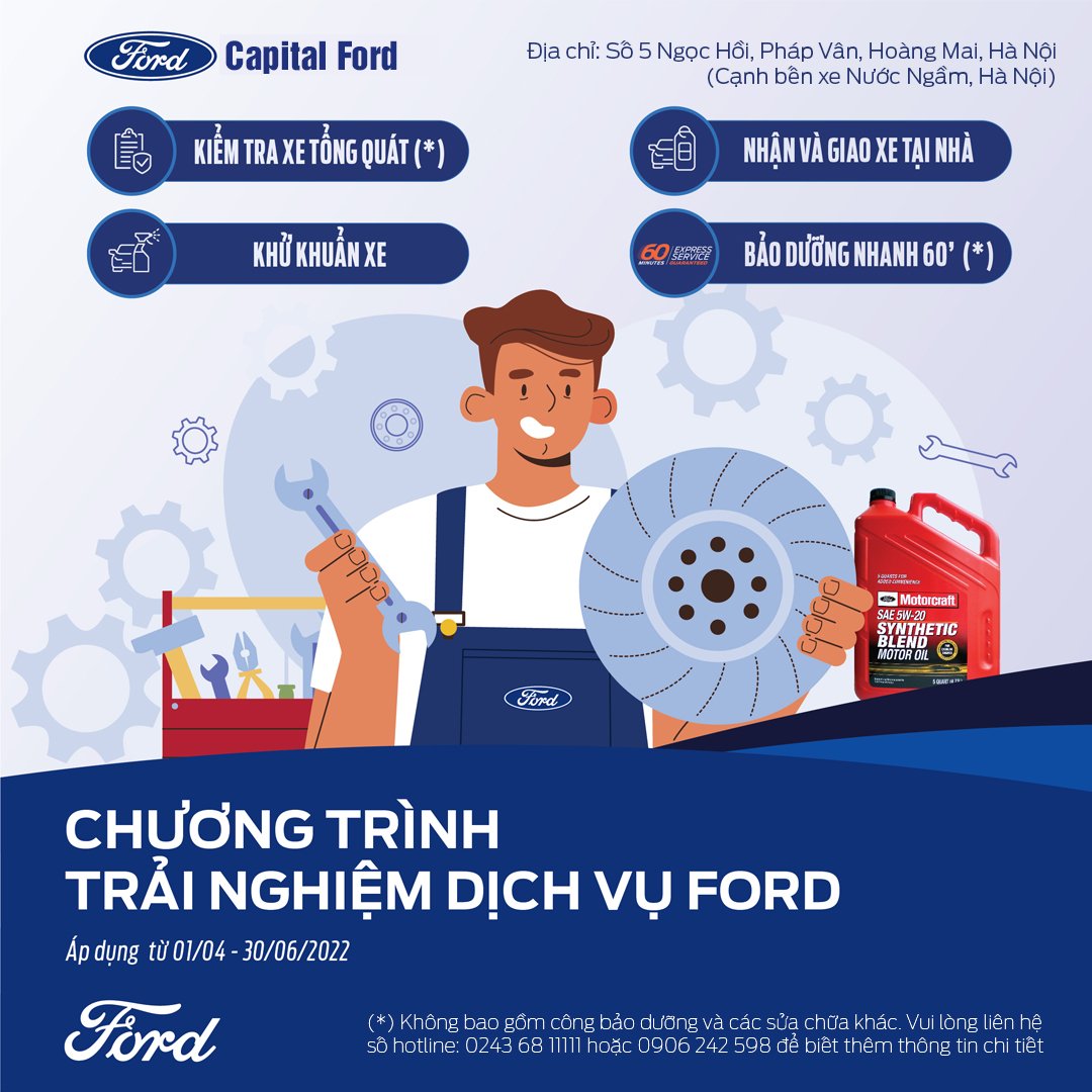 Trải nghiệp dịch vụ Ford tại Capital Ford