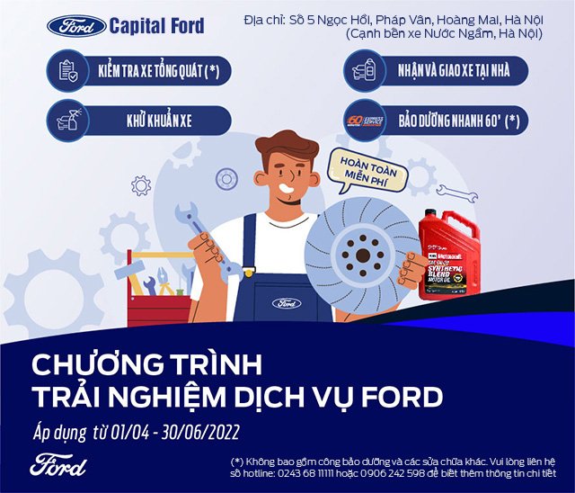 Trải nghiệm dịch vụ Ford tại Capital Ford