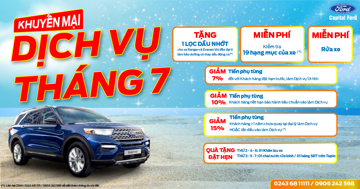 Chương trình Khuyến mại Dịch vụ Tháng 7